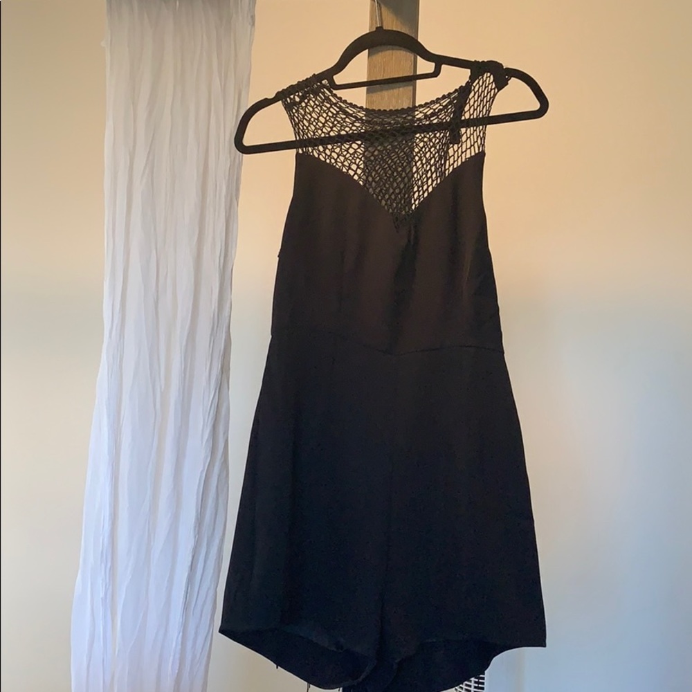 Fabrik Black Fringe-back Romper